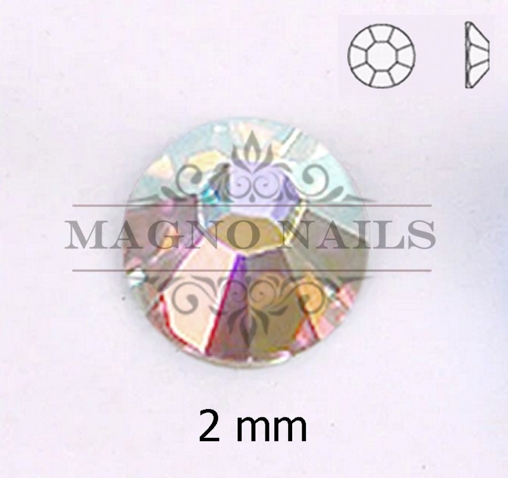 Glas Strasssteine rund - Crystal AB Nail Art Nails Nagel Nögel Nailart